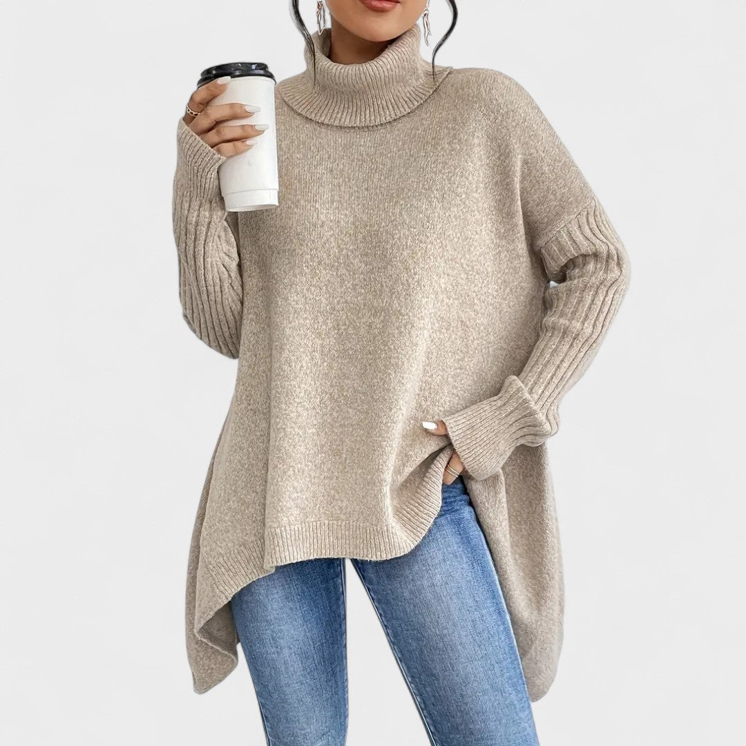 Adela™ | Long High Neck Jumper