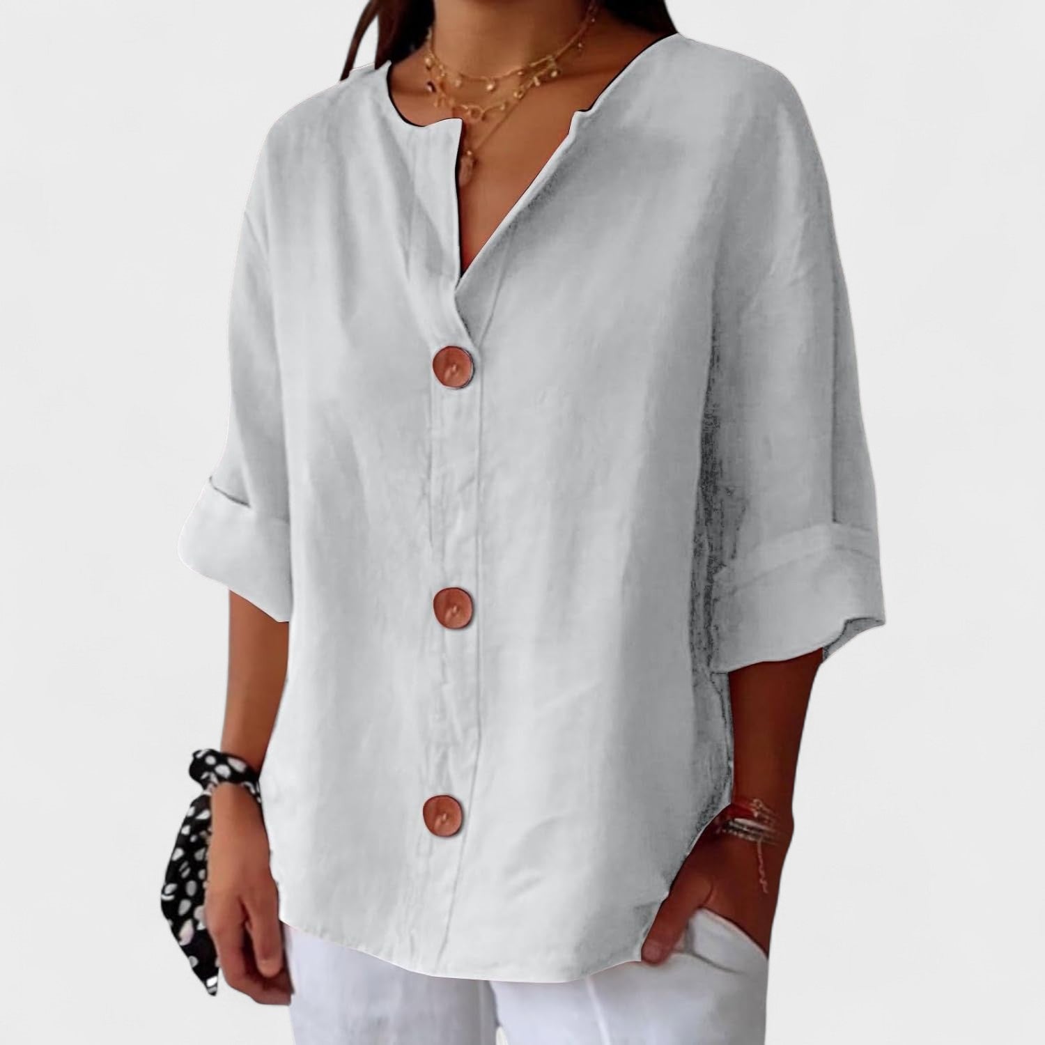 Alejandra™ | Casual Linen Blouse