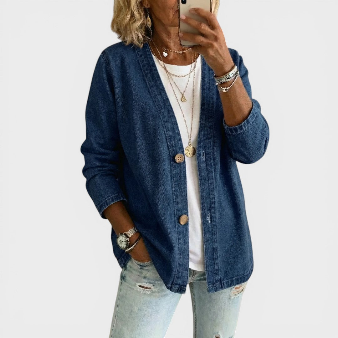 Clara™ | Stylish Denim Coat