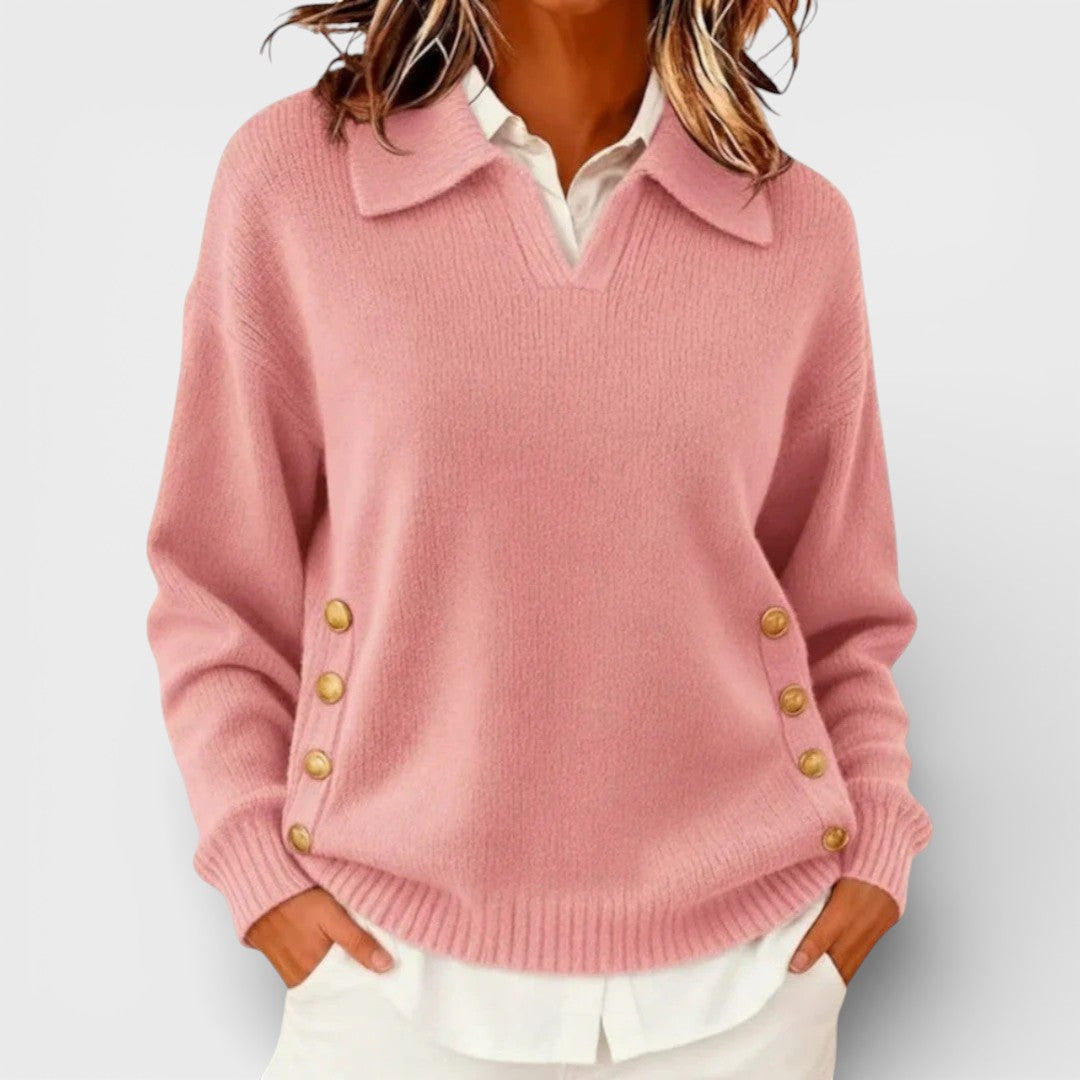 Cayetana™ | Jersey with Button Detail