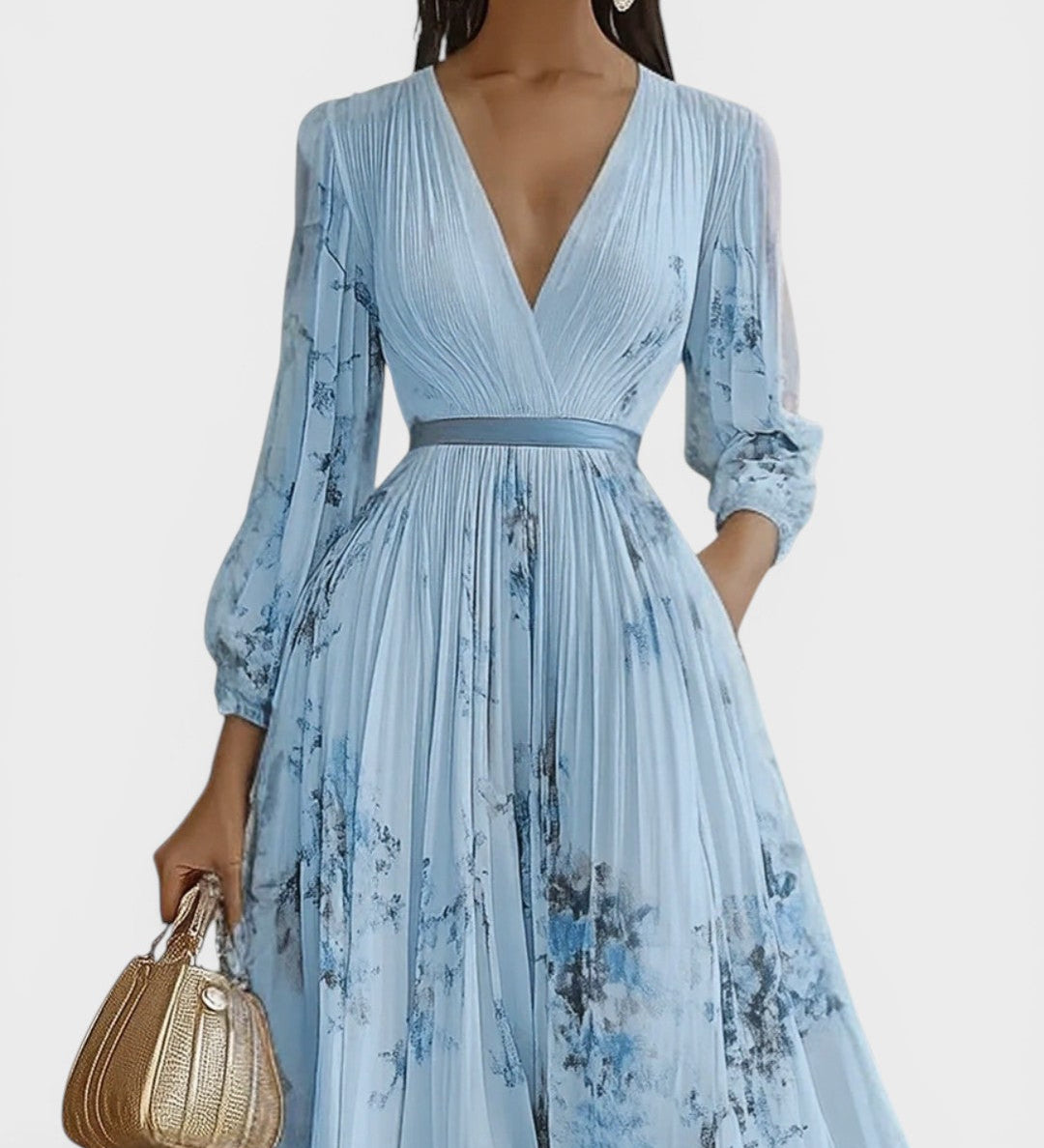 Ariadna™ | Elegant Floral Pleated Dress