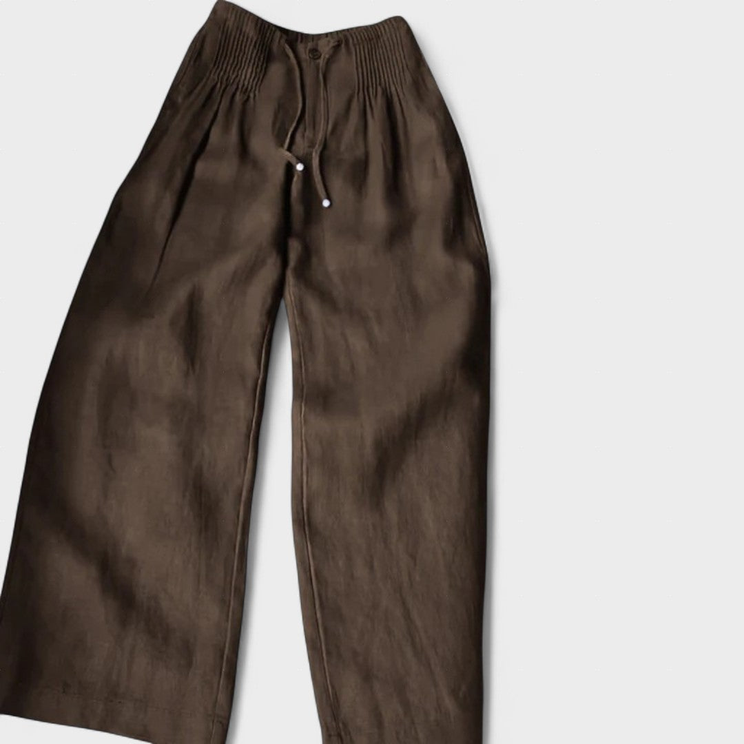 Ángeles™ | Wide Cotton and Linen Trousers