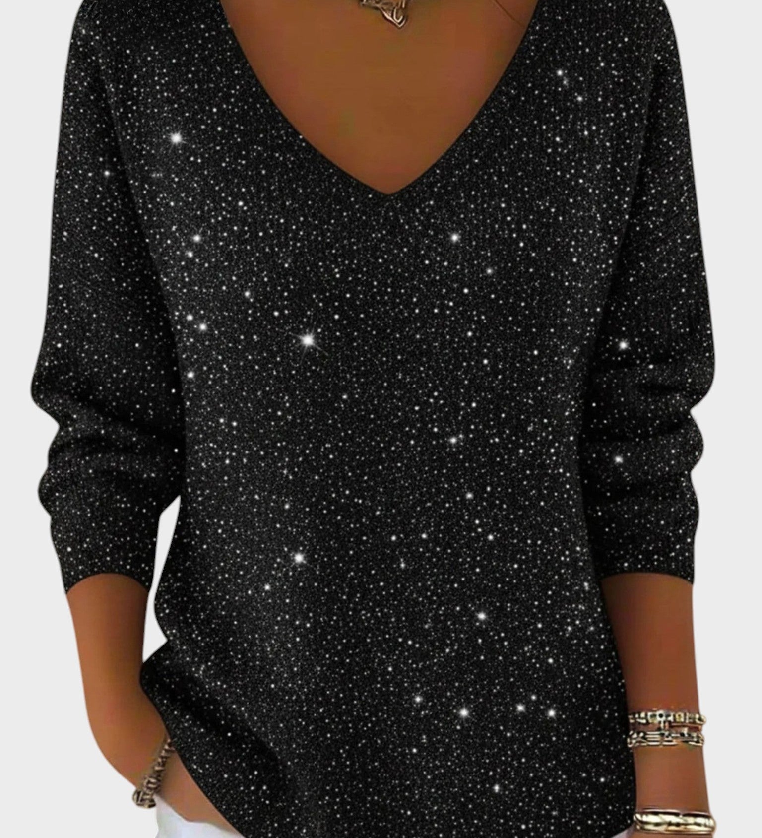 Inés™ | Festive Jumper with V-Neck