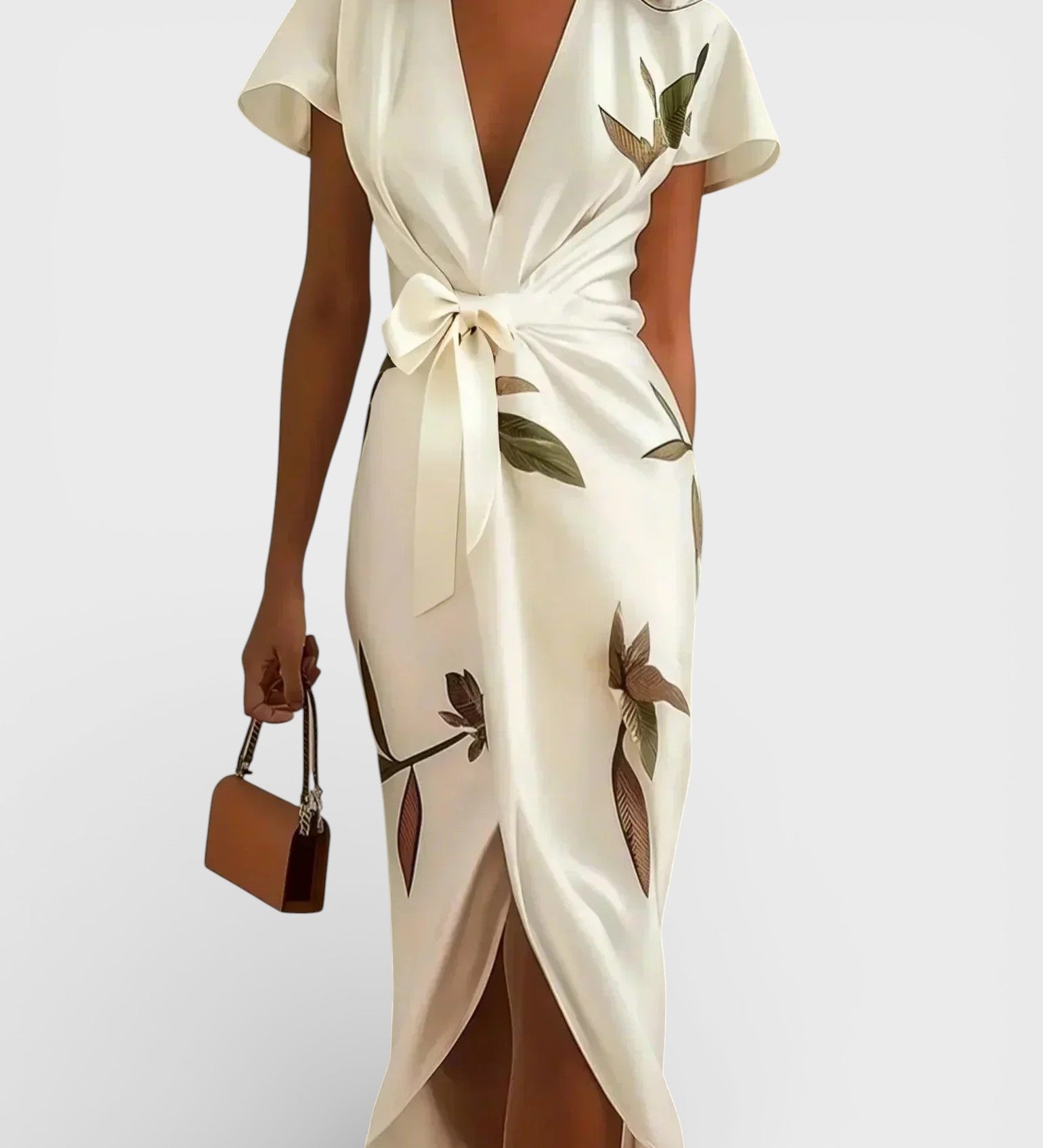 Elena™ | Elegant Floral Wrap Dress