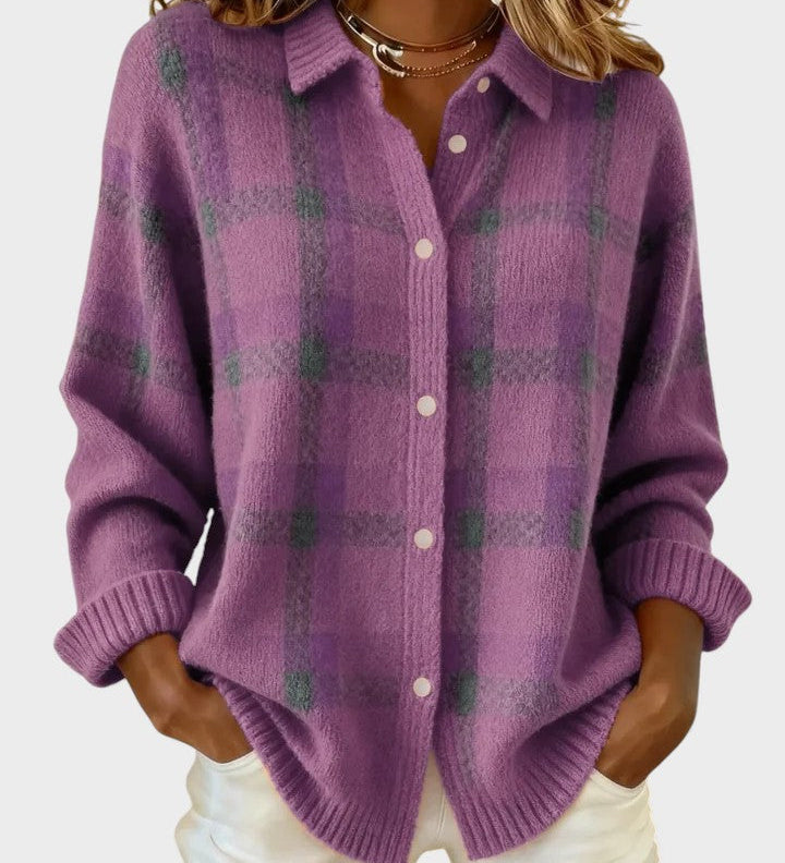 Alba™ | Retro Check Contrast Sweater