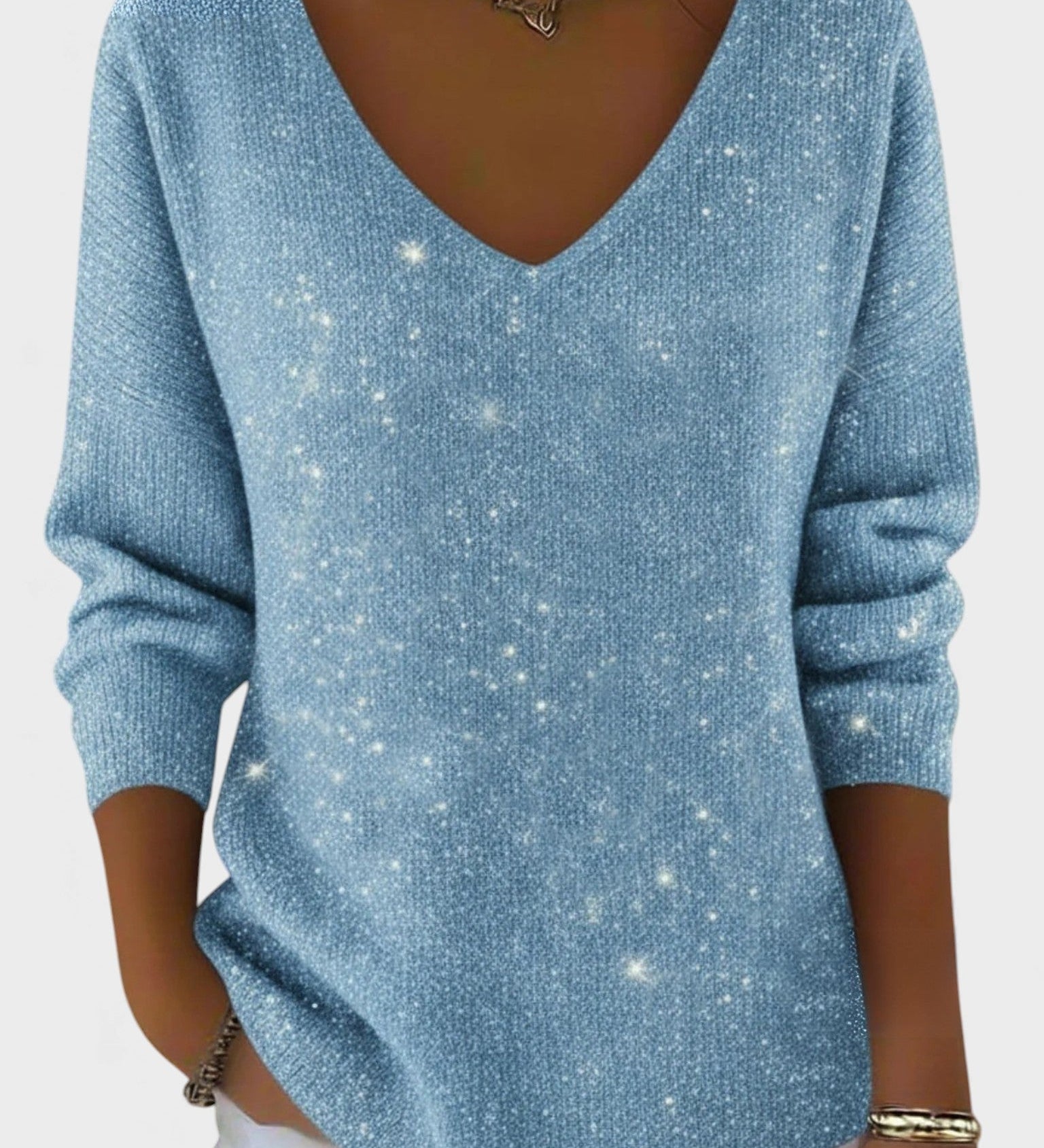Inés™ | Festive Jumper with V-Neck