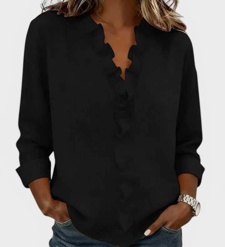 Jimena™ | Elegant and Lightweight Ruffled Blouse