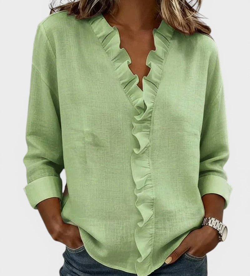 Jimena™ | Elegant and Lightweight Ruffled Blouse