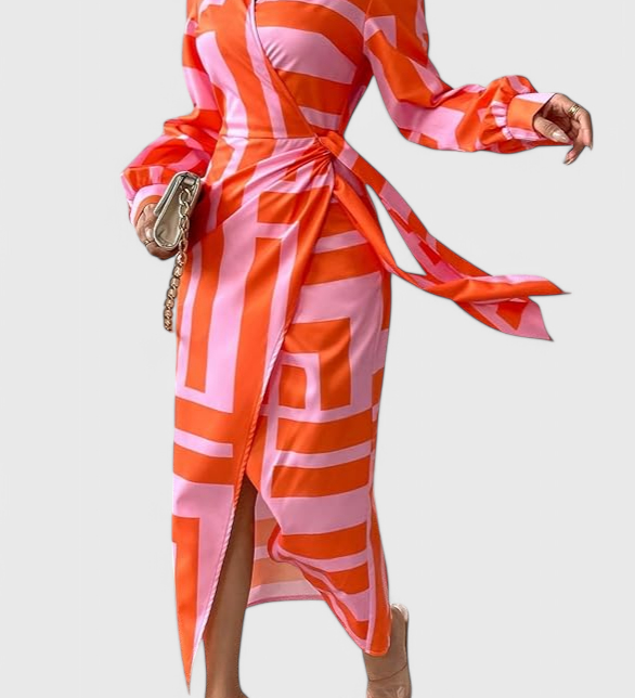 Maira Printed Wrap Dress