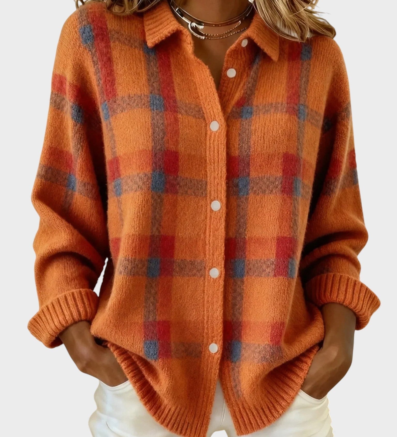 Alba™ | Retro Check Contrast Sweater