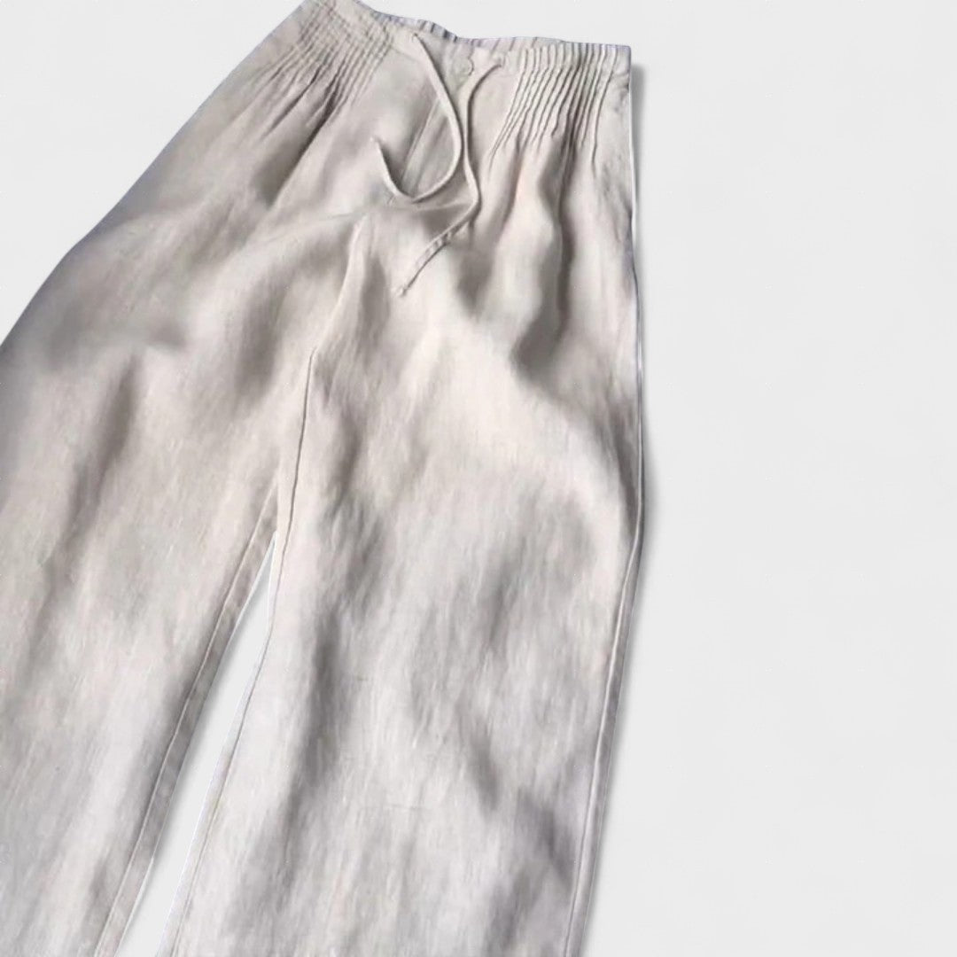 Ángeles™ | Wide Cotton and Linen Trousers