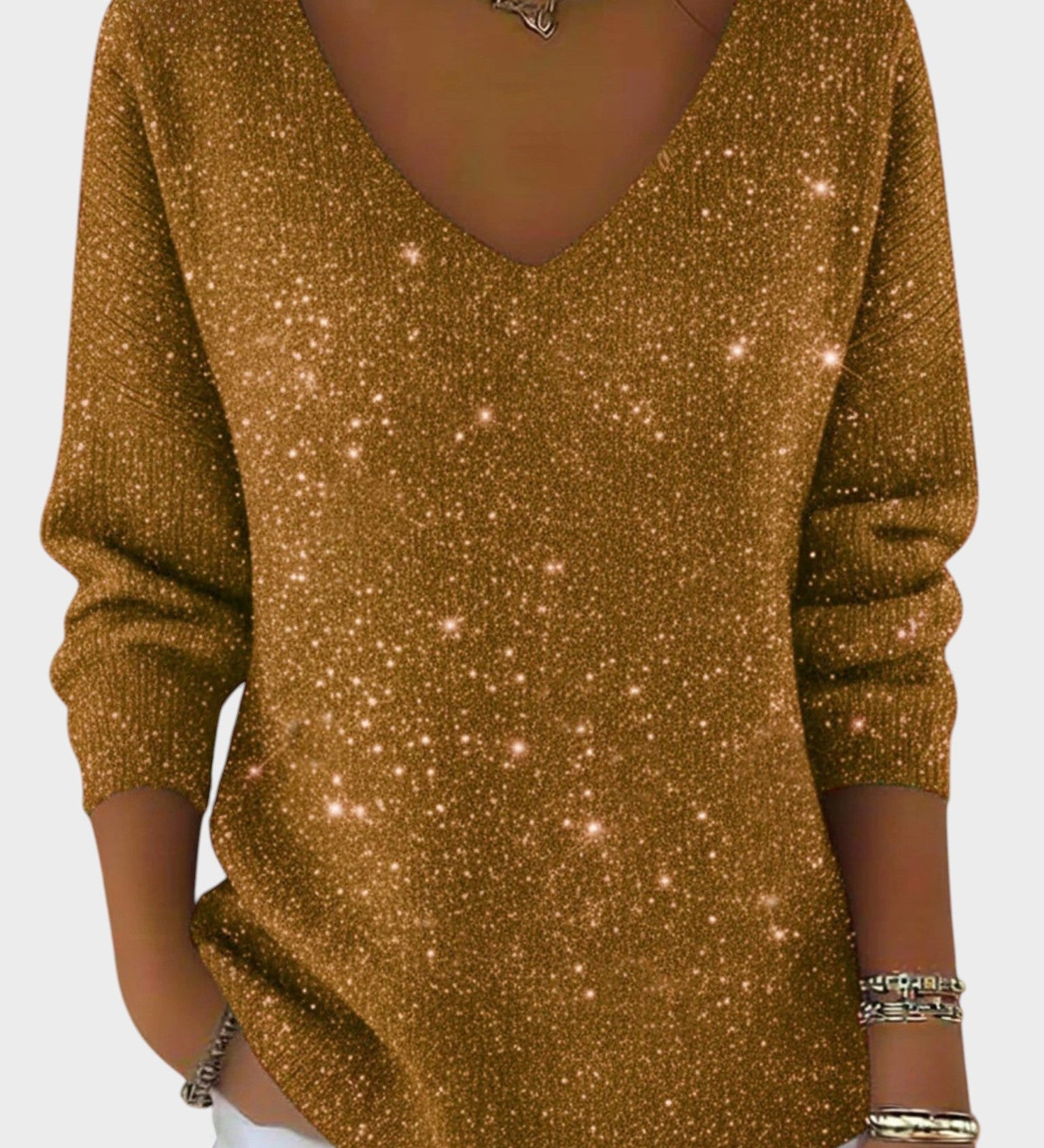 Inés™ | Festive Jumper with V-Neck