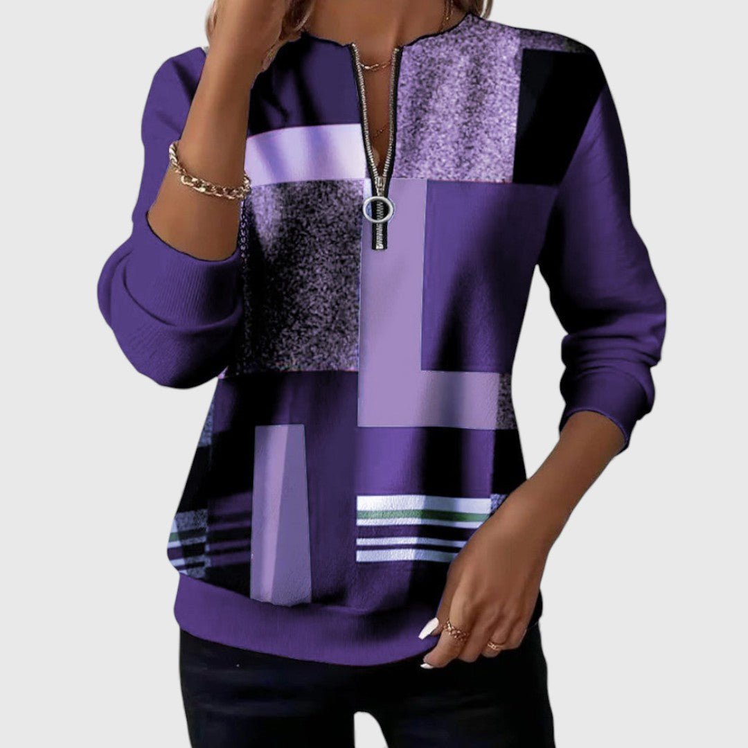 Lidia™ | Comfortable Jersey with Half Zip