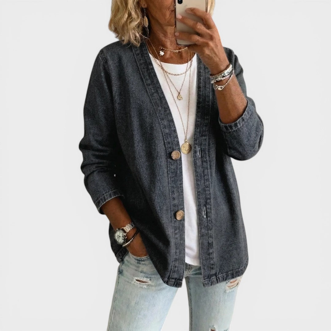 Clara™ | Stylish Denim Coat