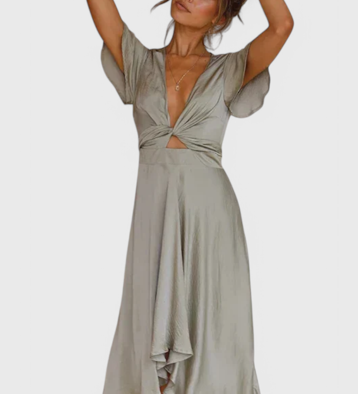 Elegant Franzi Dress with V-Neck