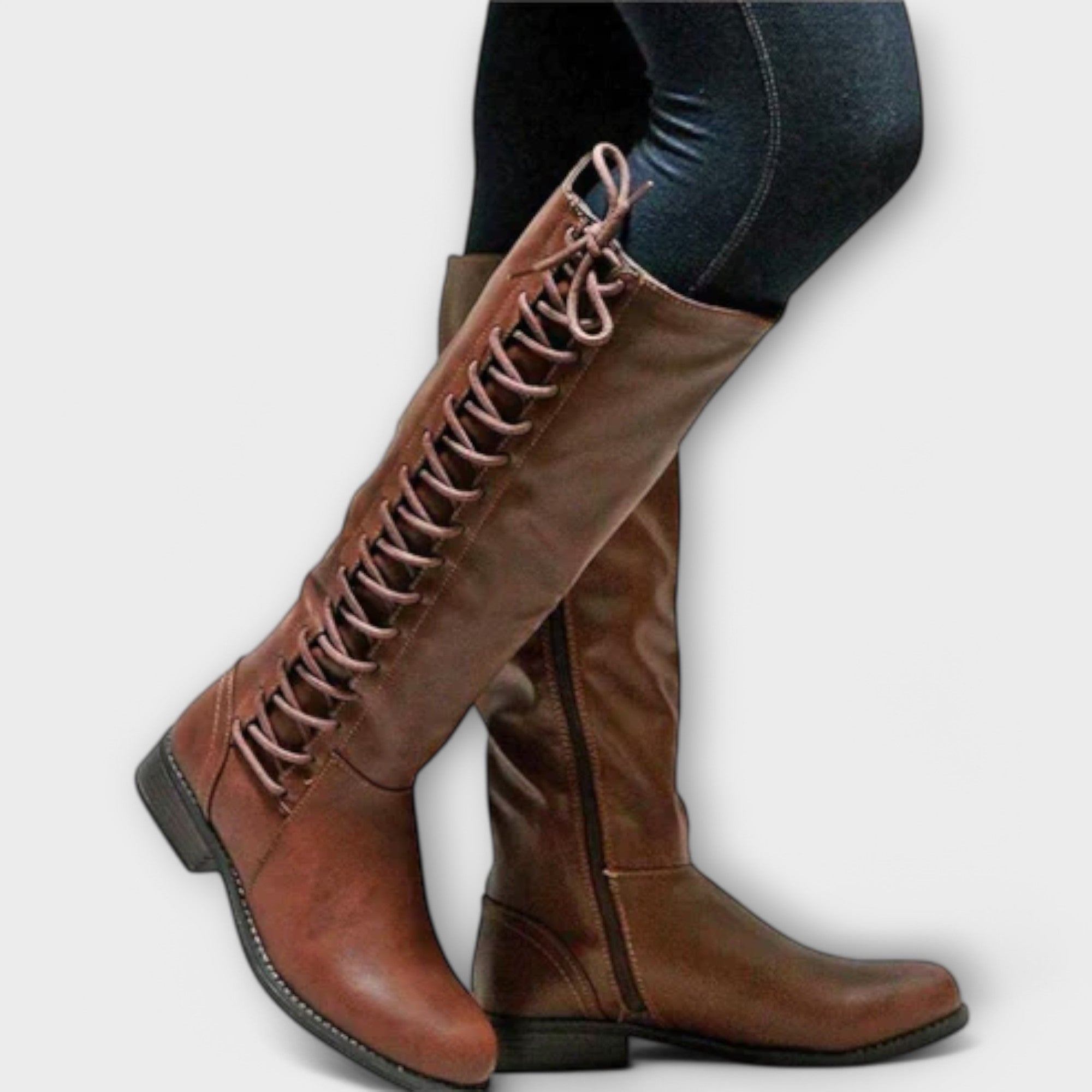 Paula | Leather Lace-Up Ankle Boots