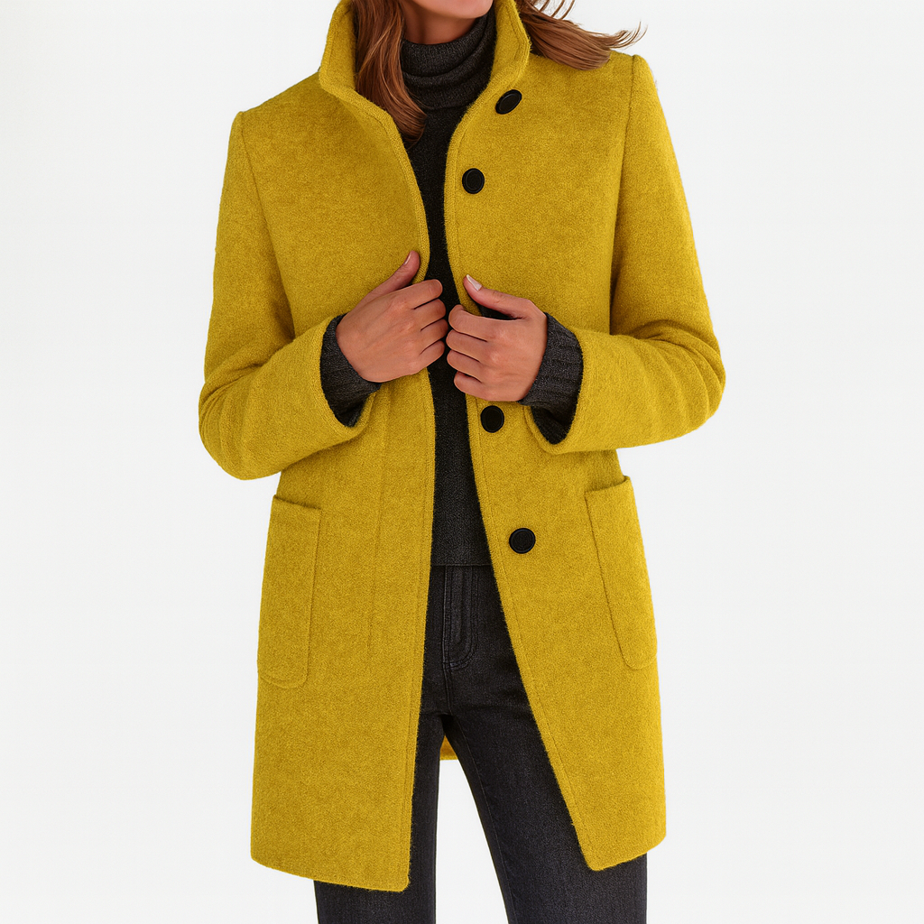 Soledad™ | Elegant coat with high collar
