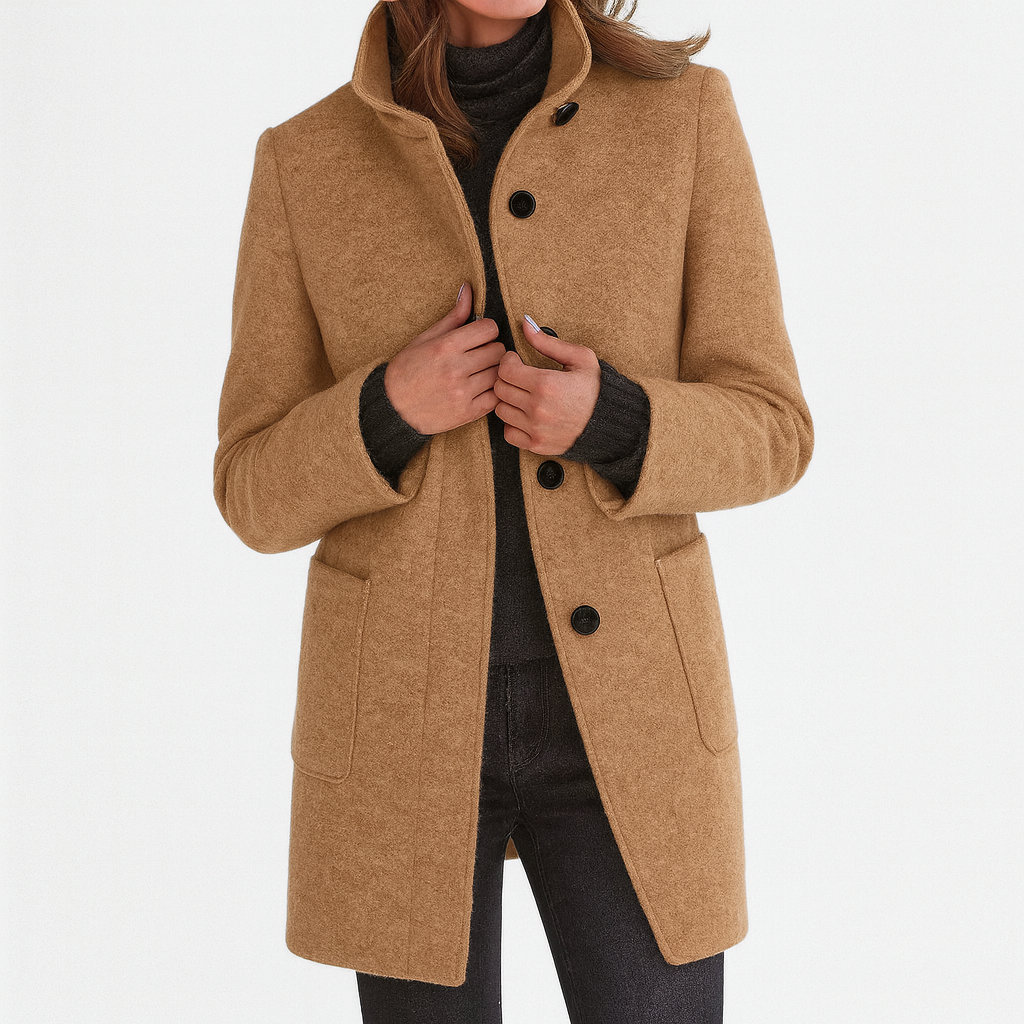 Soledad™ | Elegant coat with high collar