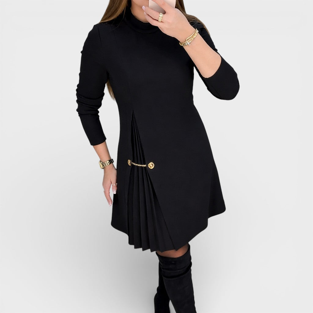 Carmen™ | Pleated Long Sleeve Dress
