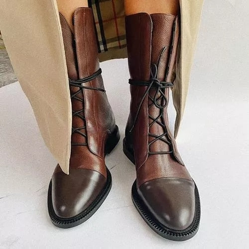 Gabriela | Black Synthetic Leather Boots