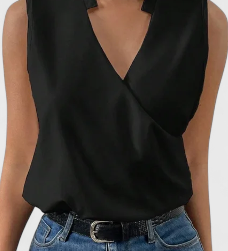 Yariela Soft Summer Top with V-Neck