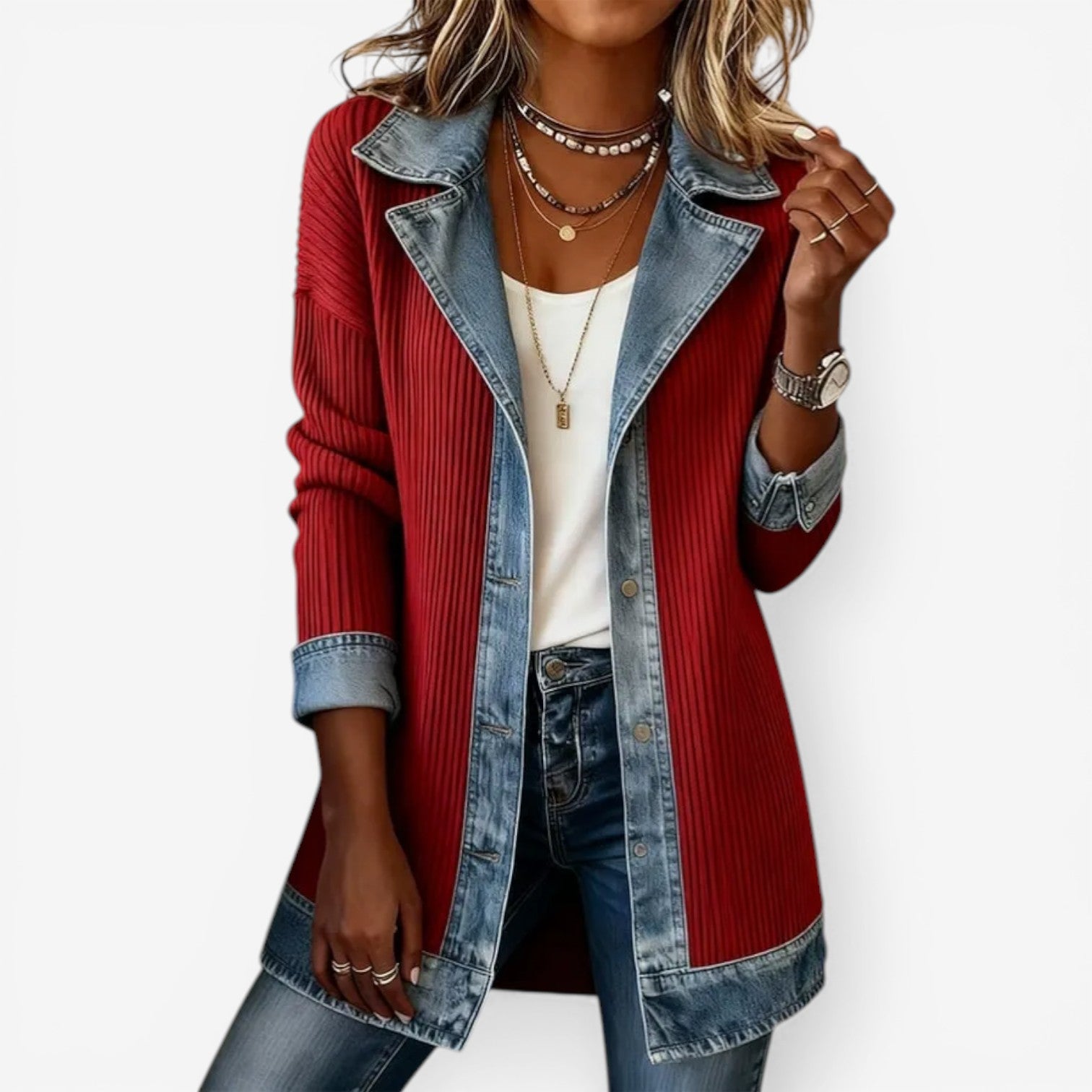 Emilia™ | Elegant Denim Blazer