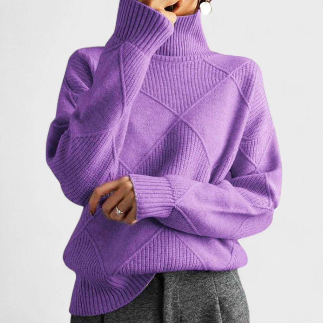 Elena™ | High Neck Knitted Sweater