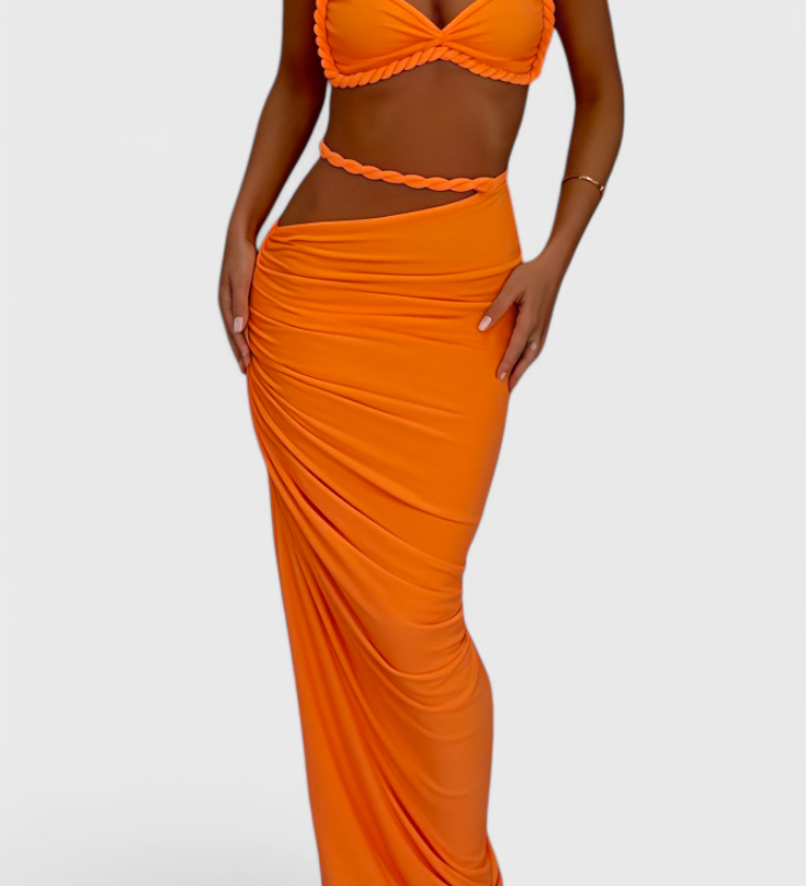 Estela Backless Skirt Set