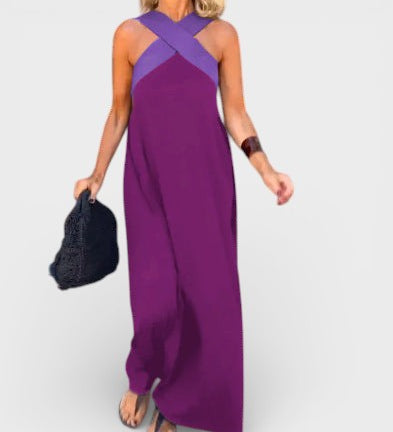 Cayetana™ | Long dress with a crossover neckline