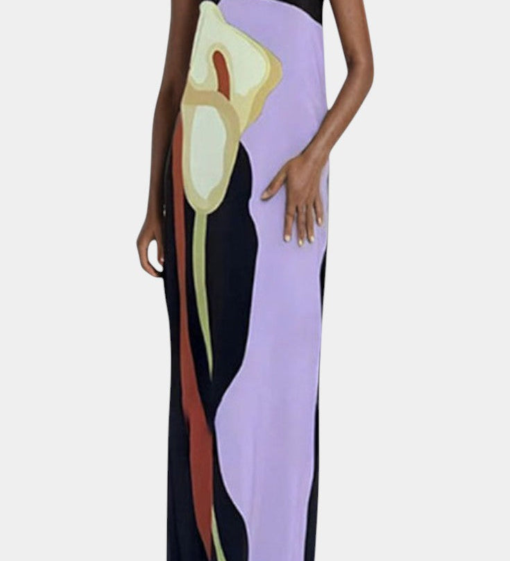 Laura Strapless Dress with Floral Print