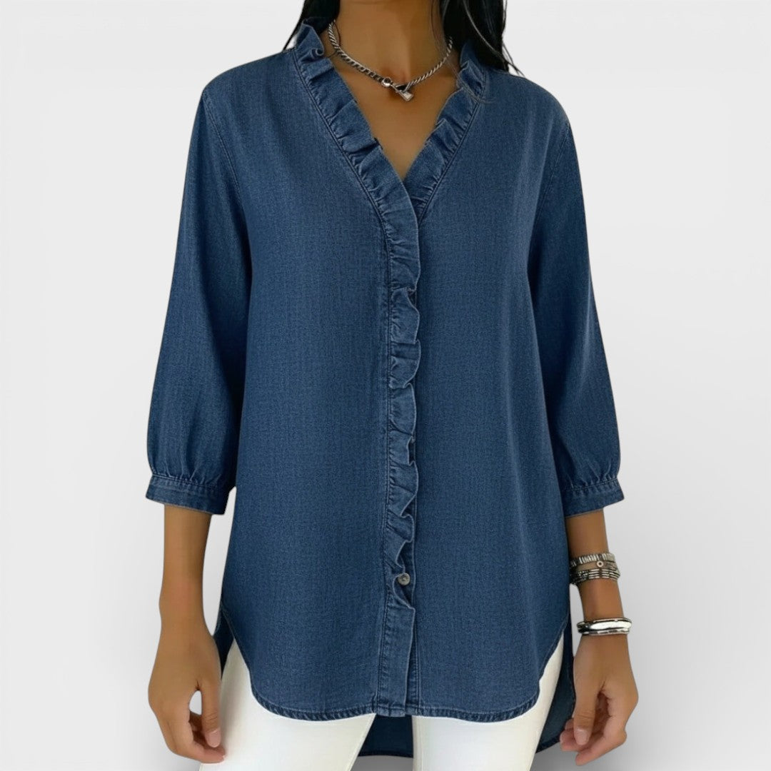 Elena™ | Elegant Blouse with Ruffles