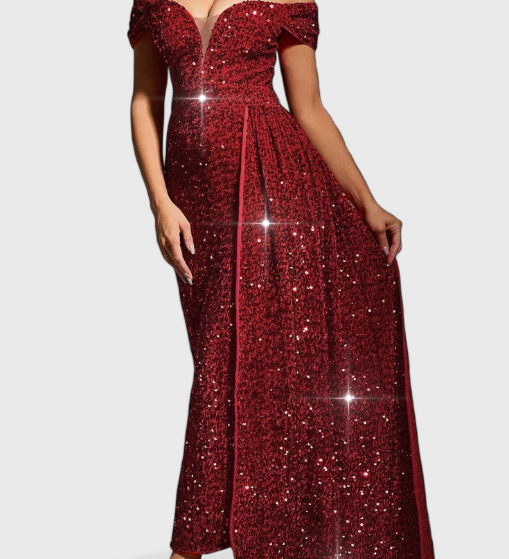 Esme Sequin Dress with Exposed Sleeves