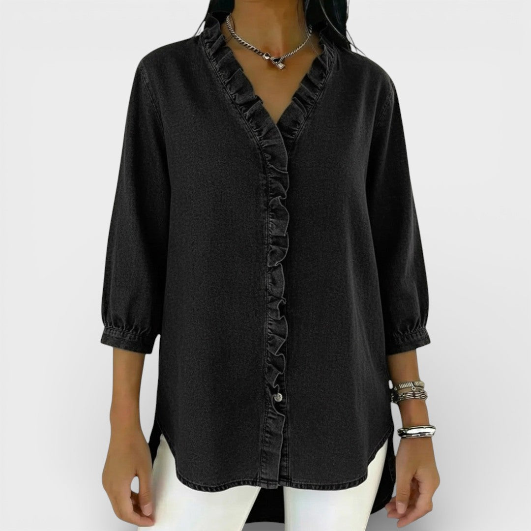 Elena™ | Elegant Ruffled Blouse