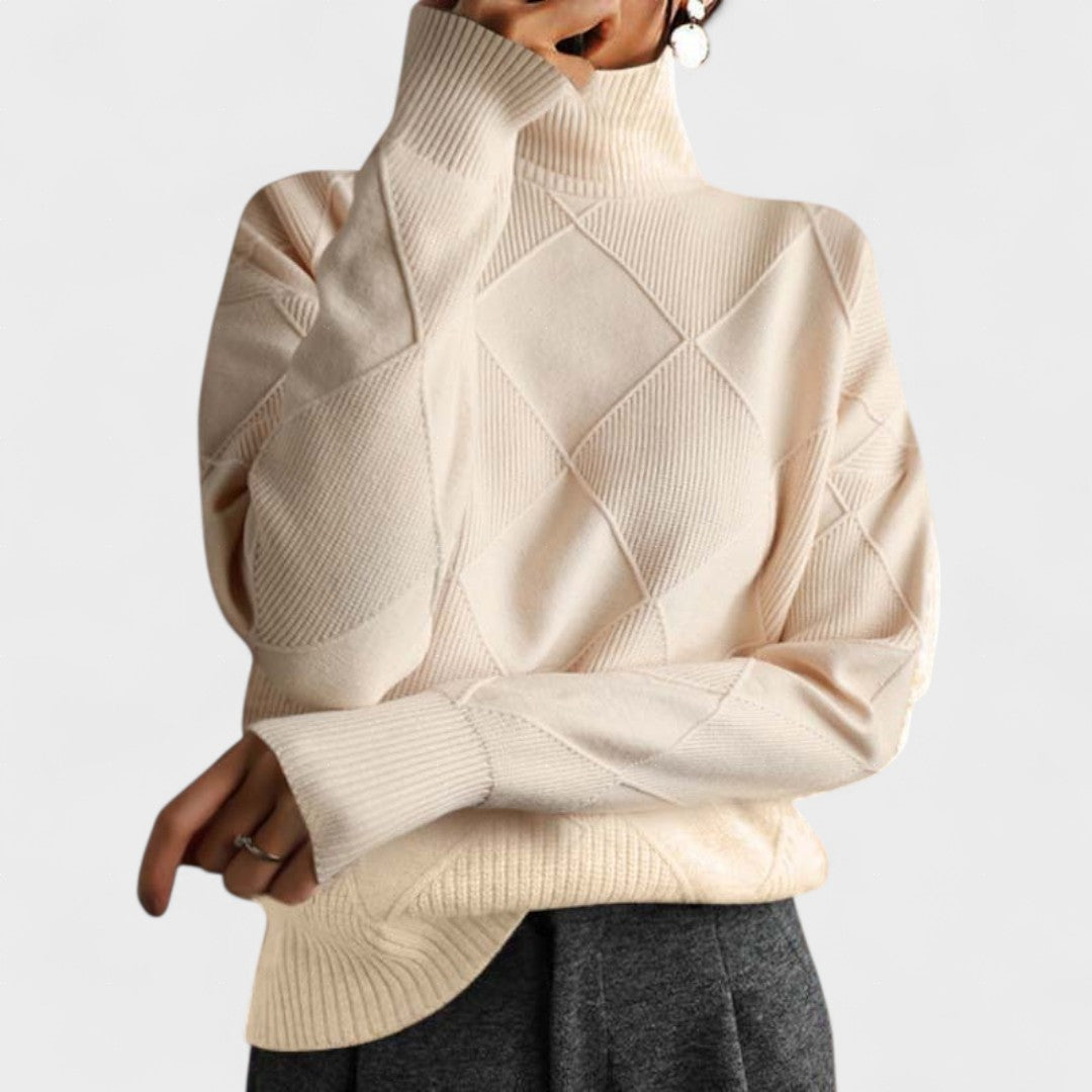 Elena™ | High Neck Knitted Sweater