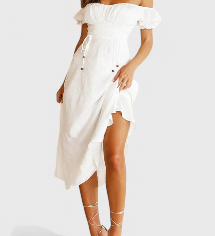 Lucia Off-Shoulder Midi Dress