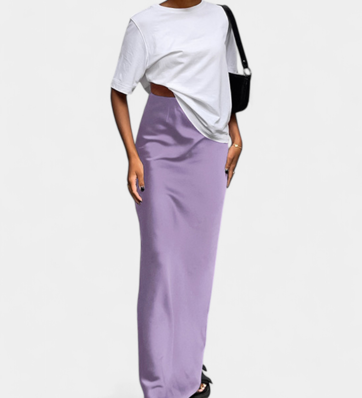 Fable Maxi Utility Skirt in Plain Design and Polished Style