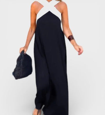 Cayetana™ | Long dress with a crossover neckline