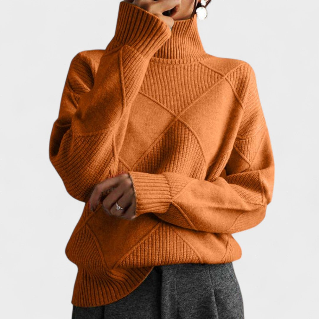 Elena™ | High Neck Knitted Sweater
