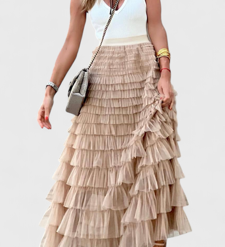 Capucine Vintage Long Tulle Skirt