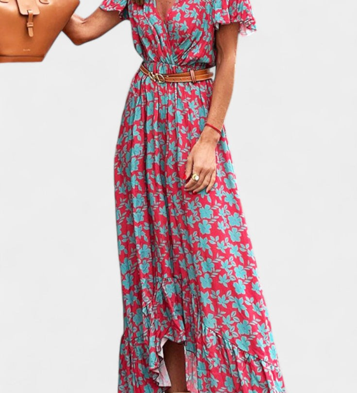 Kinslee Style Maxi Dress with V-Neck