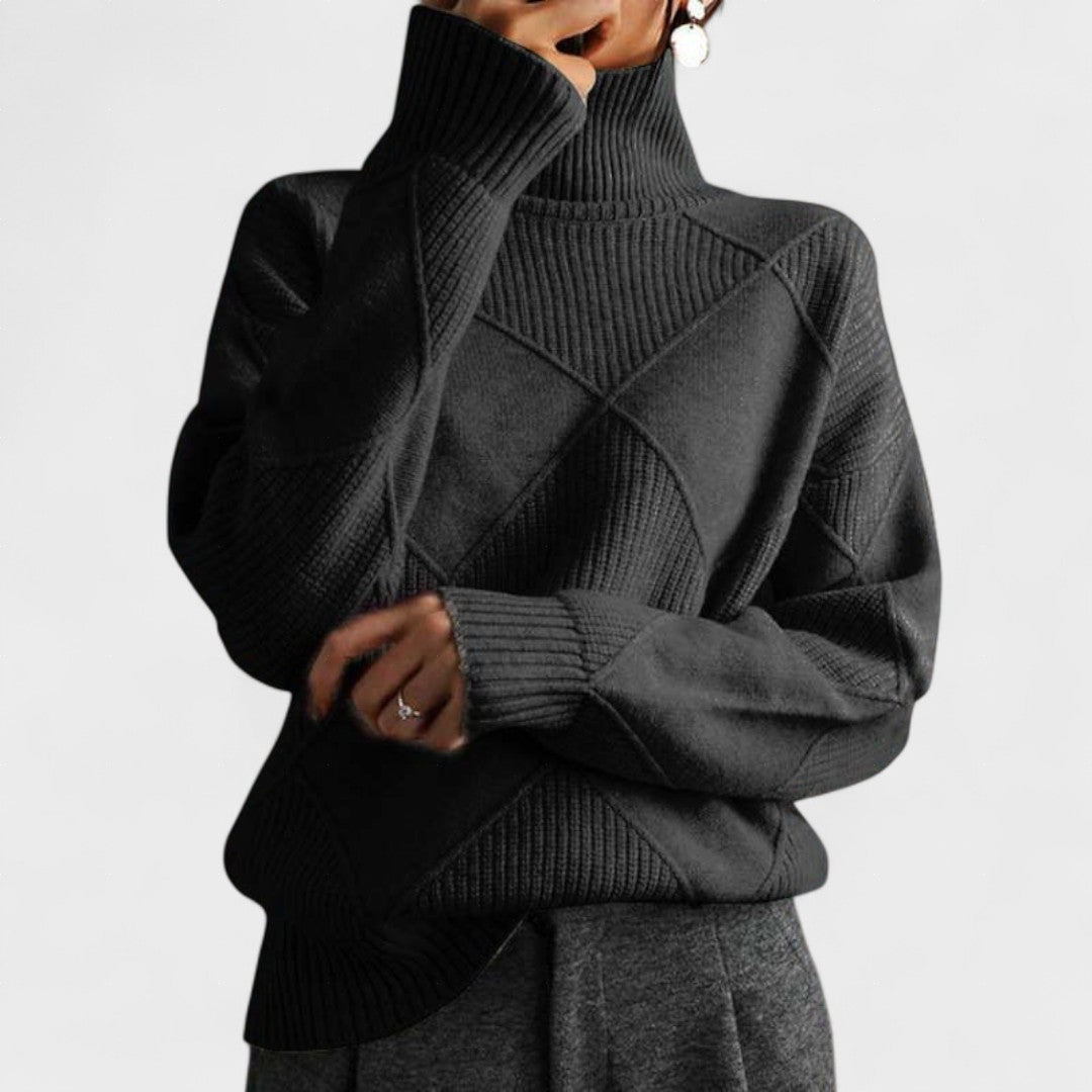 Elena™ | High Neck Knitted Sweater