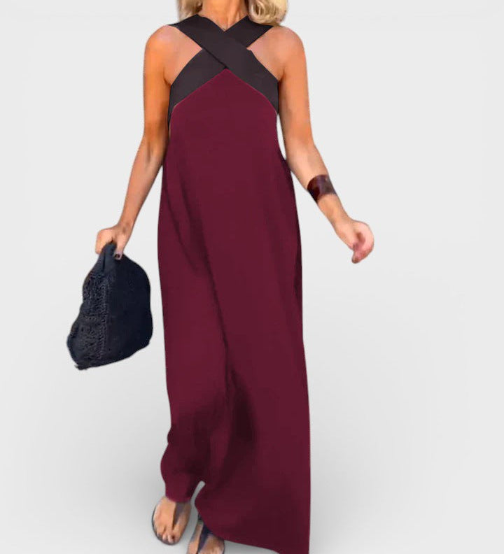 Cayetana™ | Long dress with a crossover neckline