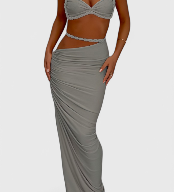 Estela Backless Skirt Set