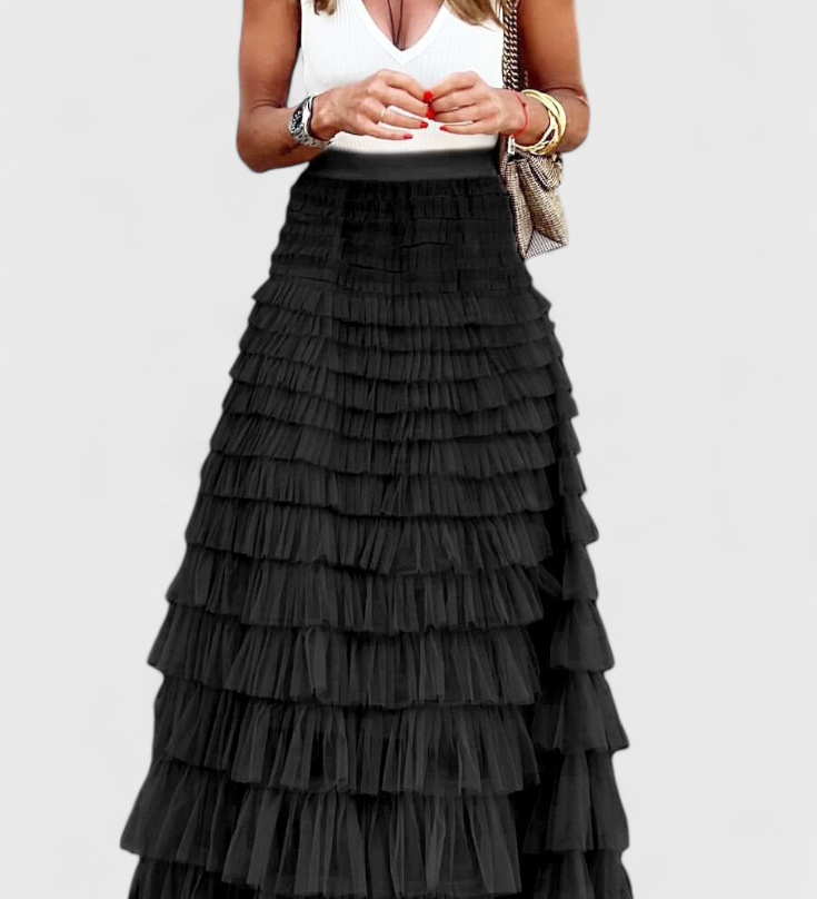 Capucine Vintage Long Tulle Skirt