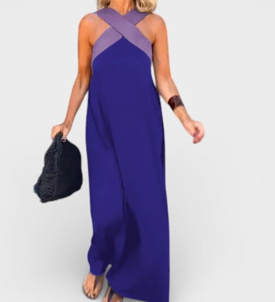 Cayetana™ | Long dress with a crossover neckline