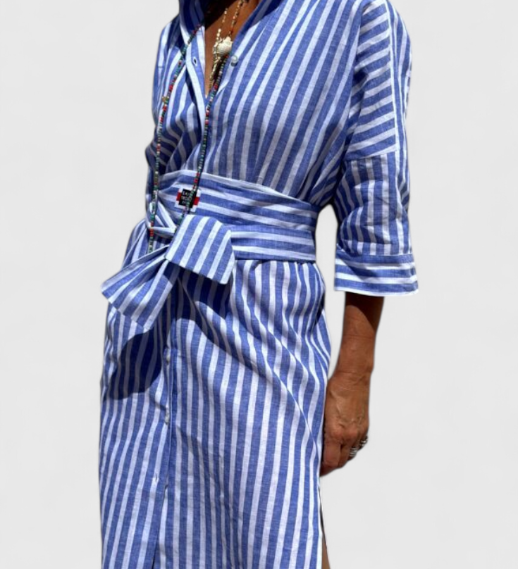 Sherlyn Timeless Striped Shirt Dress