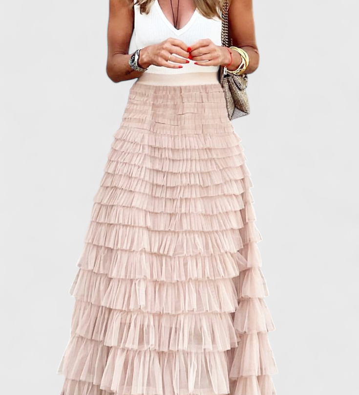Capucine Vintage Long Tulle Skirt