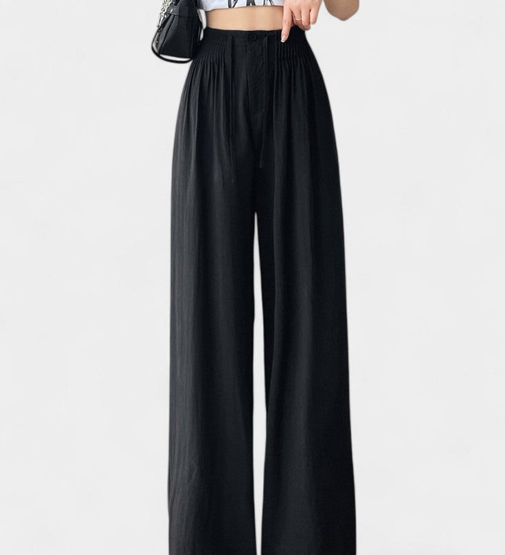 Ilyana High-Waisted Wide-Leg Trousers