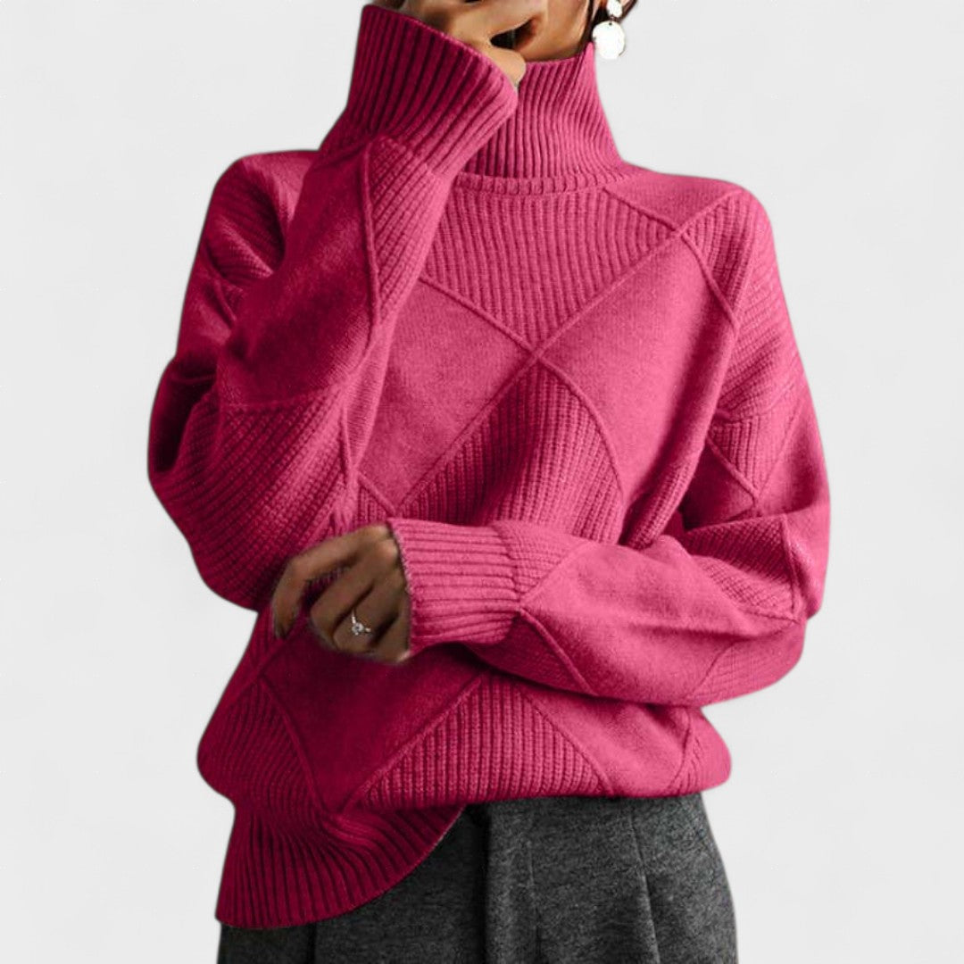 Elena™ | High Neck Knitted Sweater