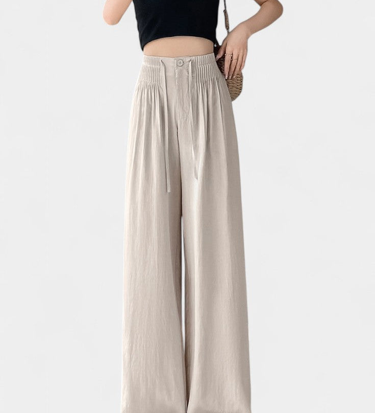 Ilyana High-Waisted Wide-Leg Trousers